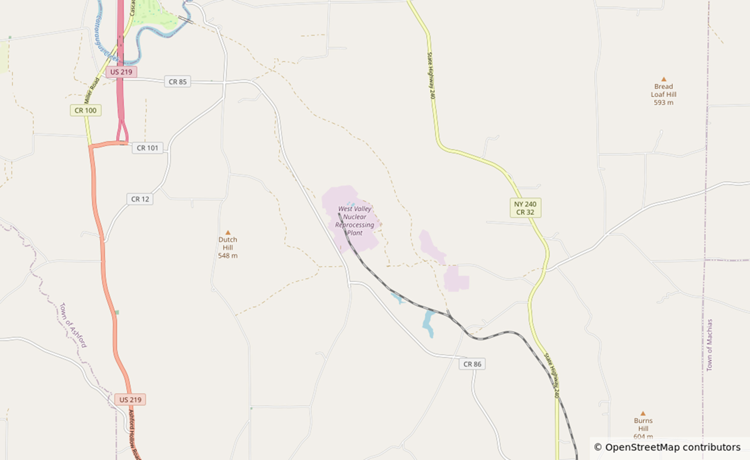 Map of the West Valley Demonstration Project